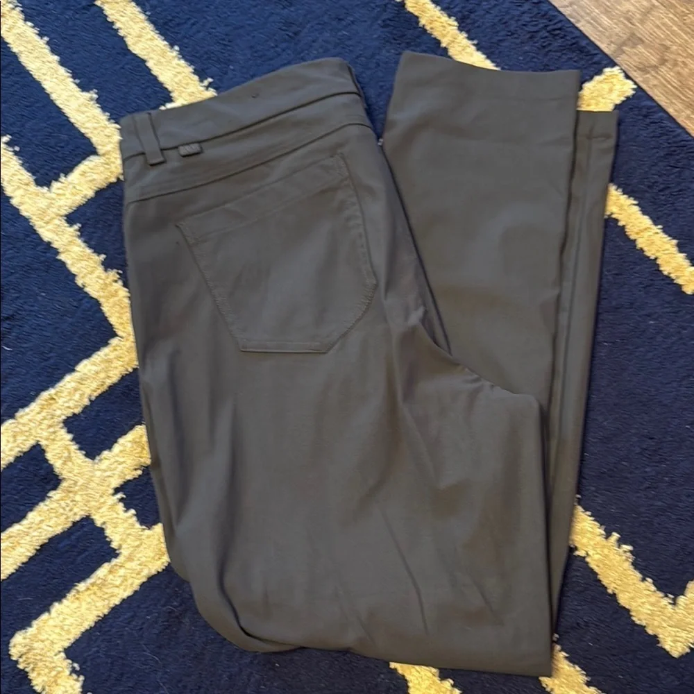 Gray Chinos with Streamlined Silhouette